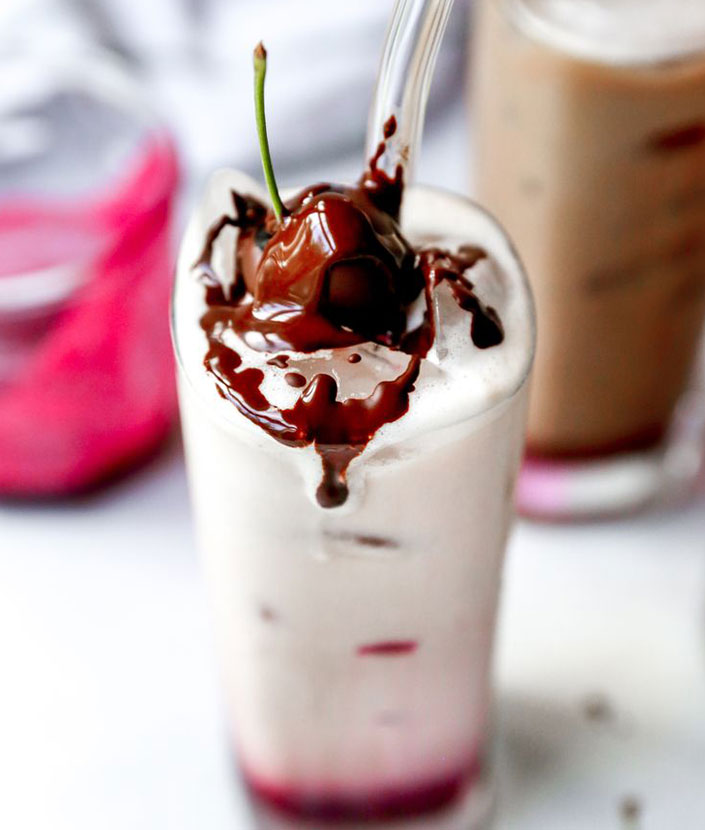 Cherry Choco frappe-image
